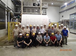 Startup staff at Yuen Foong Yu’s Yangzhou mill in China