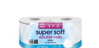 Sainsbury’s cuts own-brand toilet paper prices Price drop: by Sainsbury’s Super Soft White Toilet Tissue Double Rolls 2 equals 4