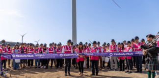 K-C opens wind farm in UK; 55,625 MTCO2e total annual emissions reduction expected