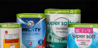 Sainsbury’s introduces paper packaging to its toilet and kitchen rolls