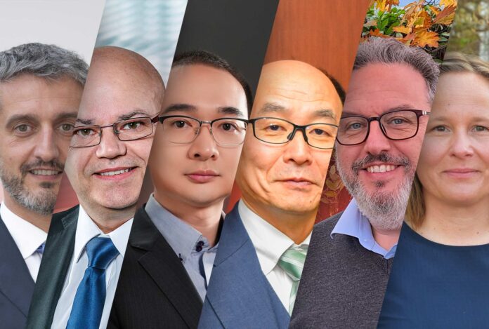 Luca Billi, Sales Manager, A.Celli Paper / Paul Richards, Senior Technology Manager Tissue, Andritz / Benny Peng, Vice president, Baosuo Paper Machinery Manufacture Co. / Shinji Goda, Director, General Manager of Design Department, Kawanoe Zoki / Francesco Simoncini, R&D Technical Manager, Toscotec / Jenny Lahti-Samuelsson, Vice President, Tissue Mills Sales, Valmet Luca Billi, Sales Manager, A.Celli Paper / Paul Richards, Senior Technology Manager Tissue, Andritz / Benny Peng, Vice president, Baosuo Paper Machinery Manufacture Co. / Shinji Goda, Director, General Manager of Design Department, Kawanoe Zoki / Francesco Simoncini, R&D Technical Manager, Toscotec / Jenny Lahti-Samuelsson, Vice President, Tissue Mills Sales, Valmet