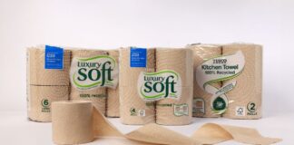 Tesco introduces range of tissue products made using recycled cardboard Tesco teams up with WEPA to introduce three new products to its own-brand line including a 100% recycled brown tea towel and 100% recycled brown luxury soft luxury toilet tissue.