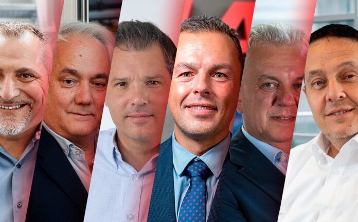 Cristian-Giuliani-BW-Converti From the left: Cristian Giuliani, Vice President Global Hygiene Engineering, BW Converting / Sergio Tonarelli, Chief Sales Officer, Futura / Nicola Romagnani, Marketing & Product Manager, Gambini / Vladimir Tchernichov, Area Sales Manager, Maflex / Marco Calcagni, Sales & Marketing Director, Omet / Simone Barsanti, Strategy and M&A Director, Valmet, Tissue Converting business unit