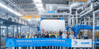 Longjing Paper starts-up first Andritz-supplied PrimeLineHyTAD tissue machine