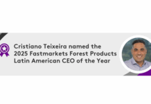 Cristiano Teixeira, CEO of Klabin, named Fastmarkets Forest Products Latin American CEO of the Year