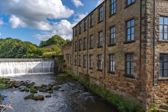 Helen Morris Lower Salle, Roach Bridge Mill: the site is based on the River Darwen, Lancashire, north west England