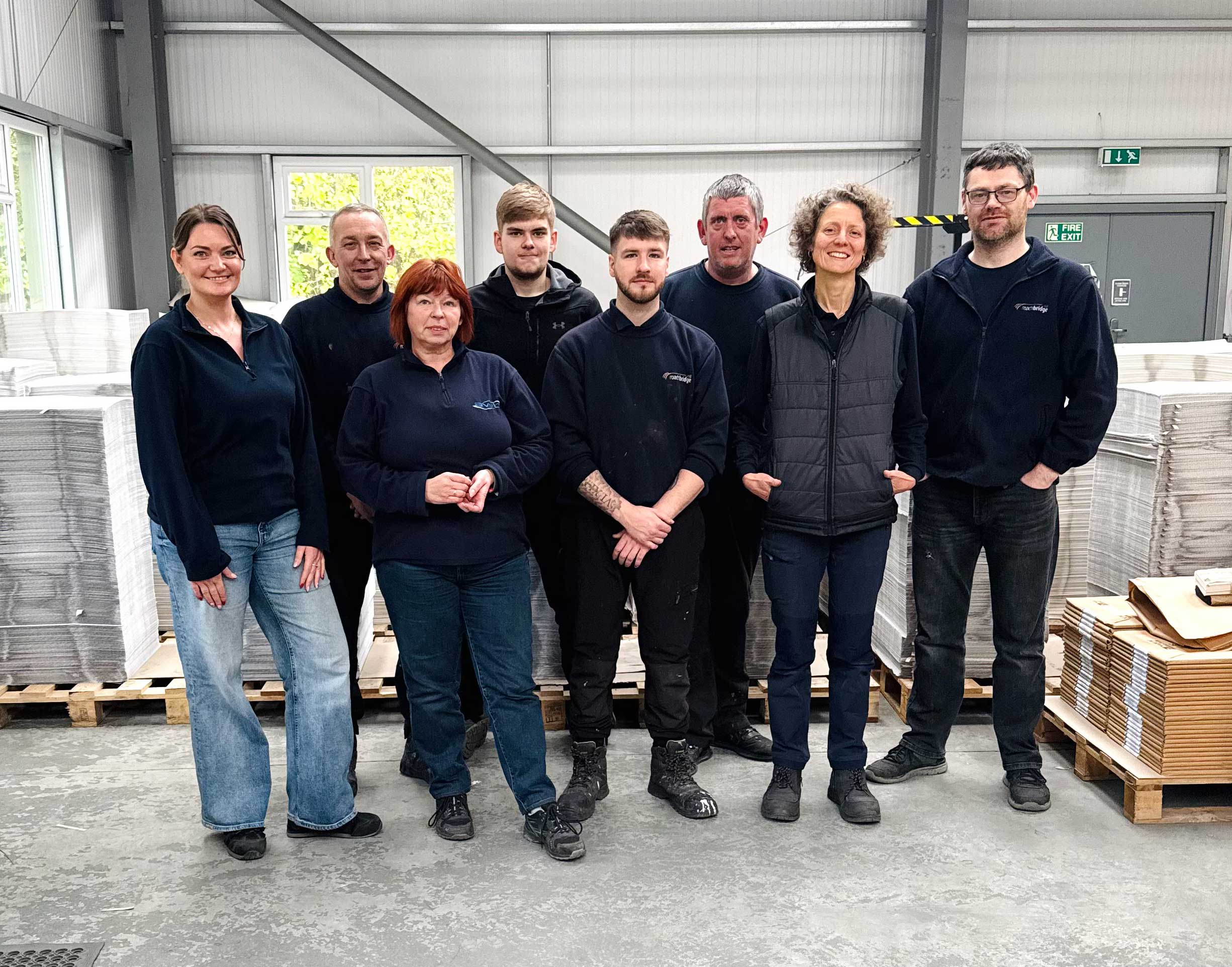 The Roach Bridge Tissues team: Camilla Hadcock, second right