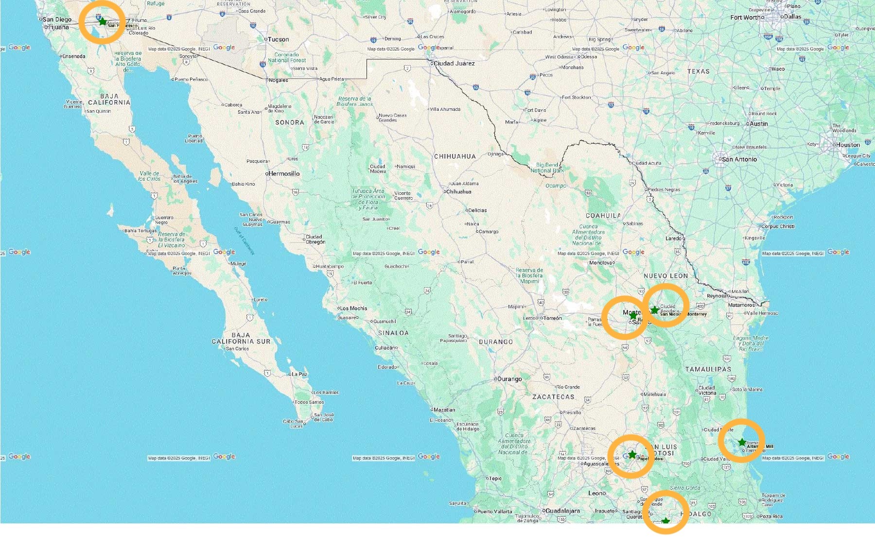 Figure 1: Mexico Tissue Locations