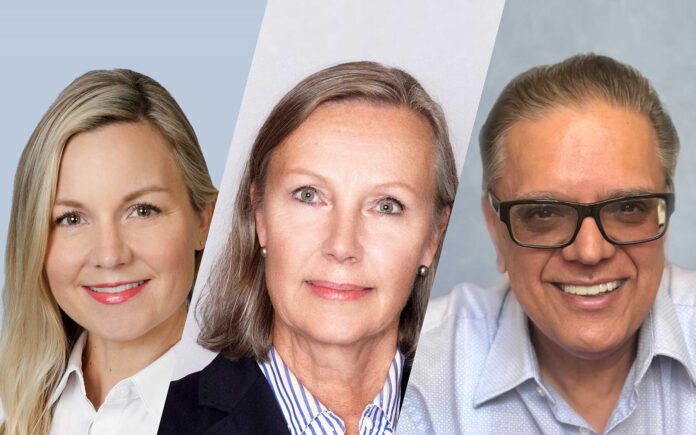 mi0 AFRY Management Consulting’s Senior Principal Sanna Sosa, left, reports for TWM with colleagues Soile Kilpi, Director, Management Consulting, and Martin Pereira, Vice President, Sales & Innovation